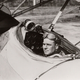 Doolittle sits in the rear cockpit of the NY-2. The hood that enclosed the cockpit is retracted. (Smithsonian)